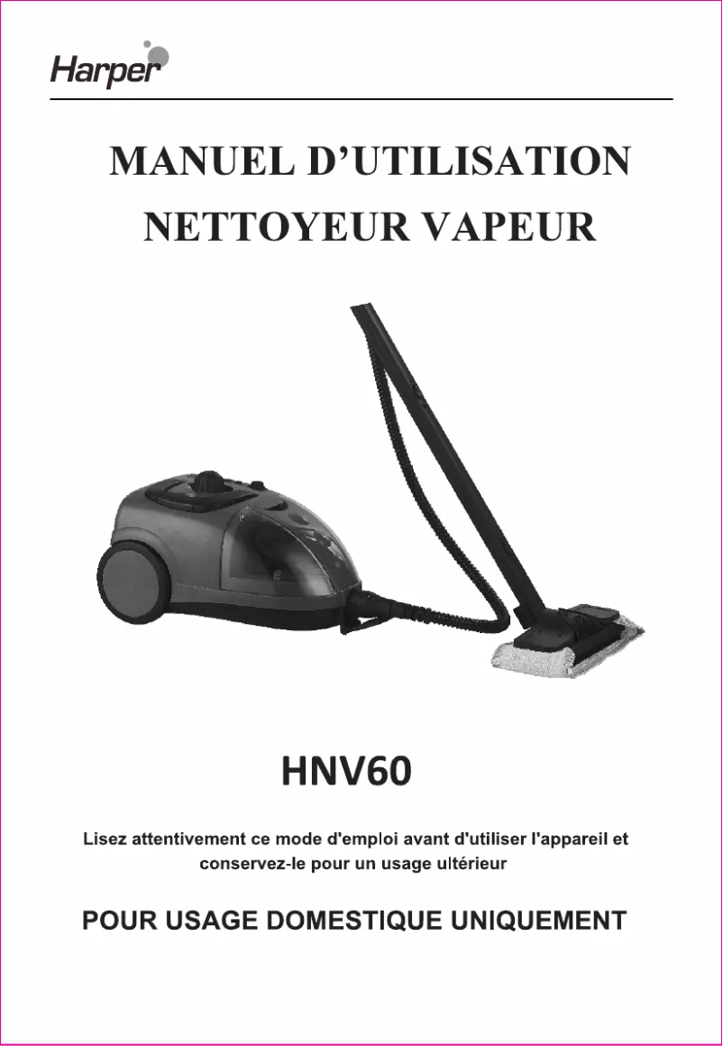 Image de la première page du manuel de l'appareil HNV 60