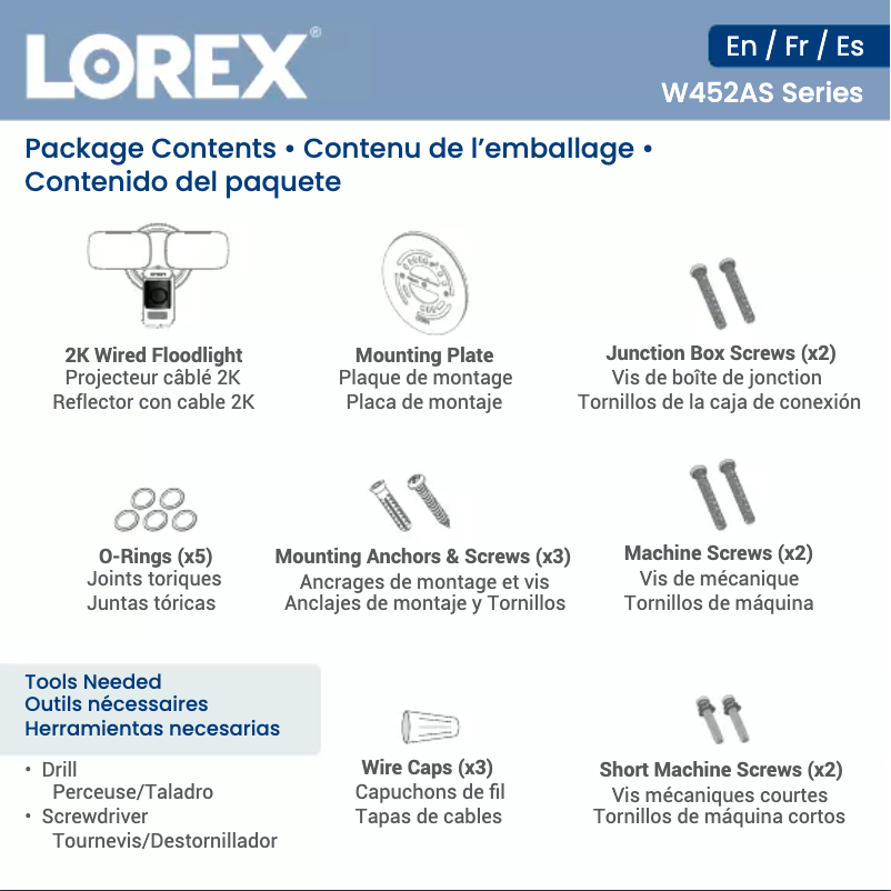 Page n°1 - Guide de démarrage rapide Lorex W452ASDB-E