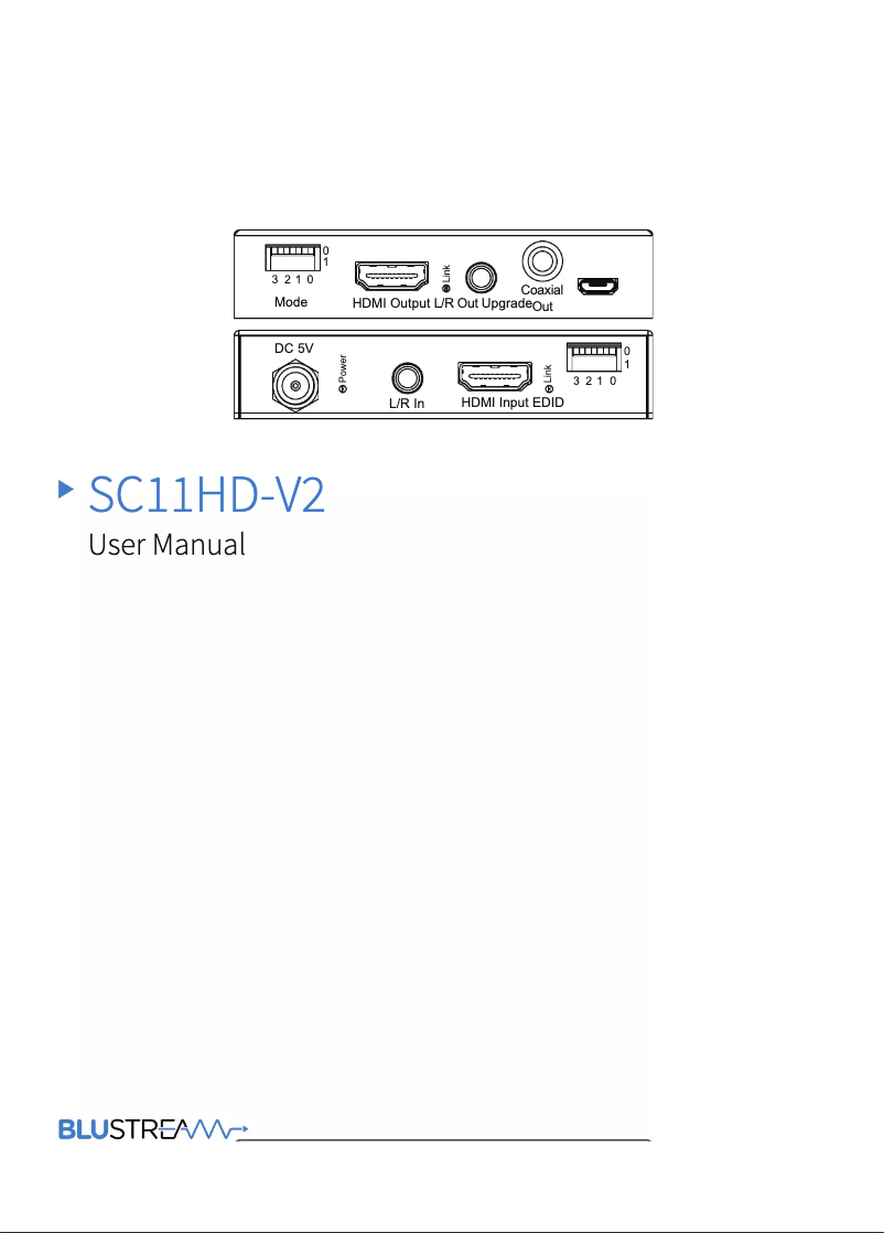 Page n°1 - Manuel utilisateur Blustream SC11HD-V2