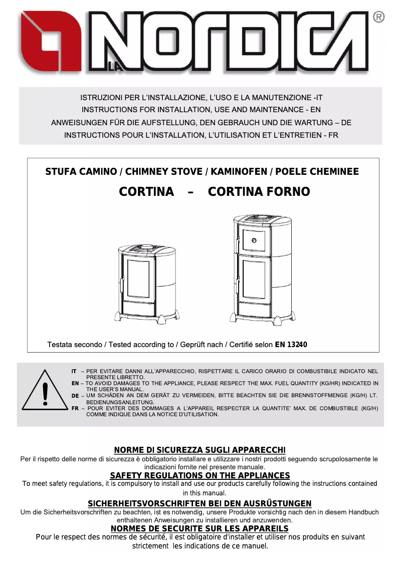 Página 1 del manual Manual de usuario La Nordica Contina Forna
