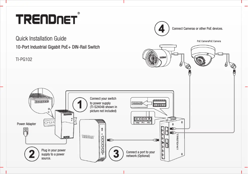 Page 1 de la notice Manuel utilisateur TRENDnet TI-PG102