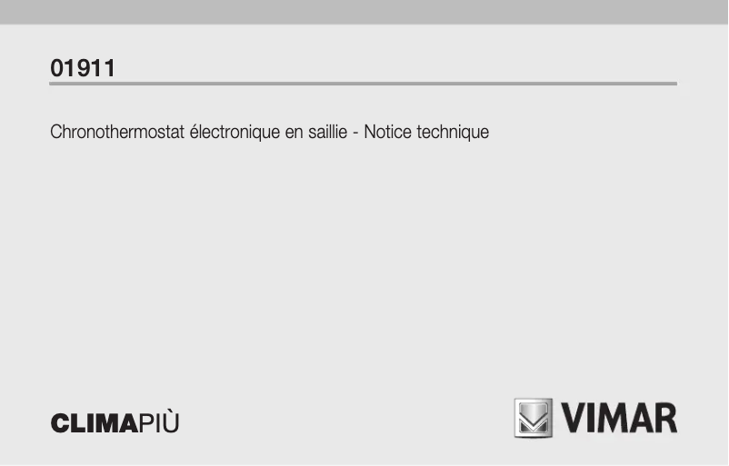 Page 1 de la notice Manuel utilisateur Vimar 01911