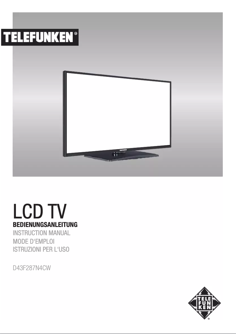 Image de la première page du manuel de l'appareil D43F287N4CW