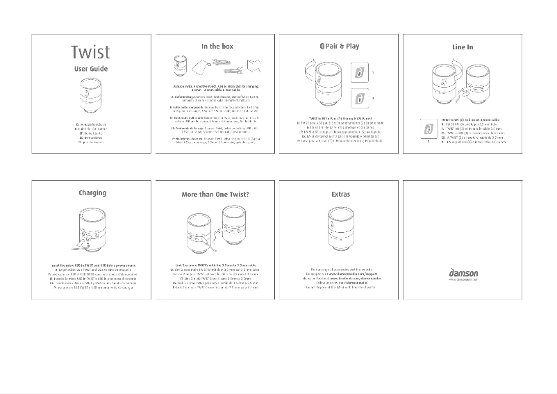 Page n°1 - Manuel utilisateur Damson Twist