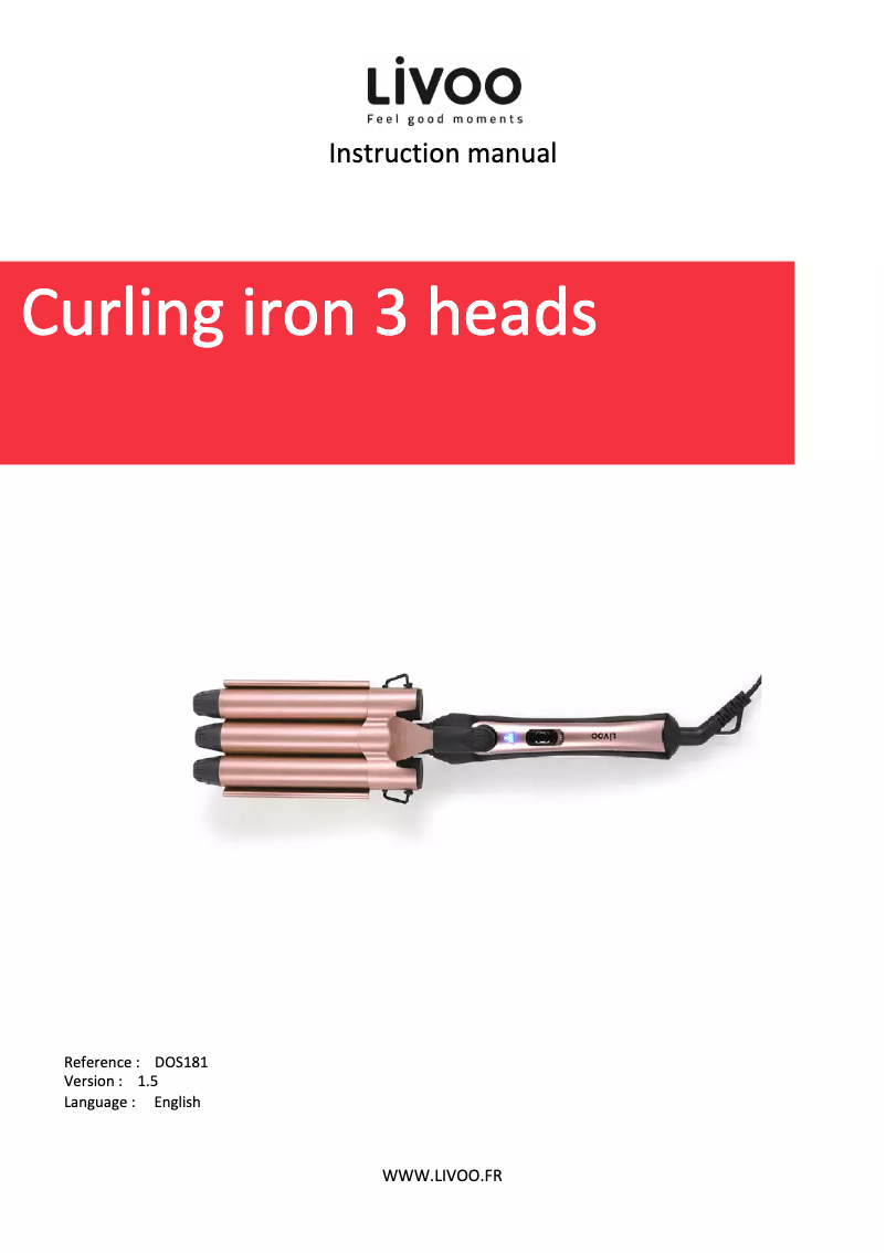 Image de la première page du manuel de l'appareil DOS181