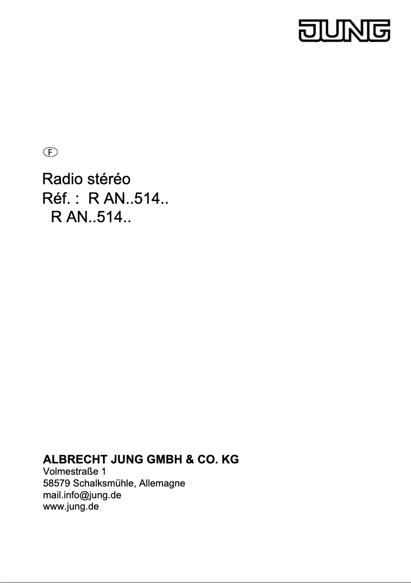 Imagen de la primera página del manual del dispositivo R AN AS M 514 WW