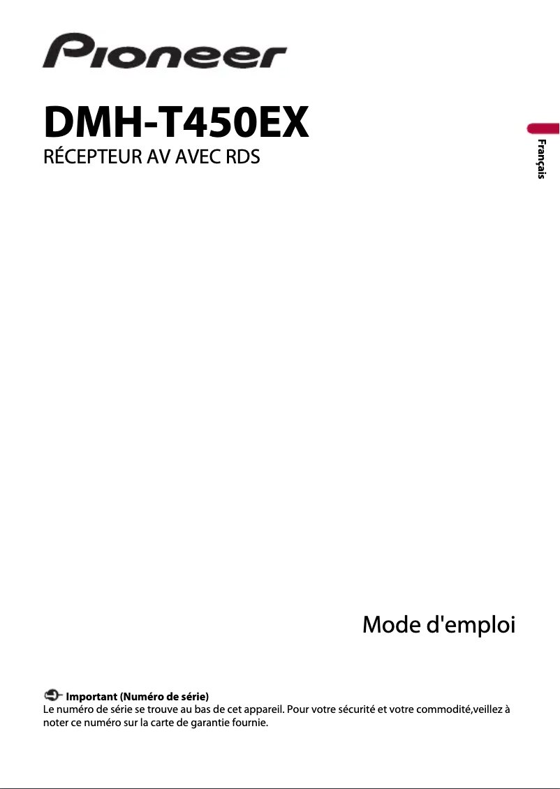 Page n°1 - Manuel utilisateur Pioneer DMH-T450EX