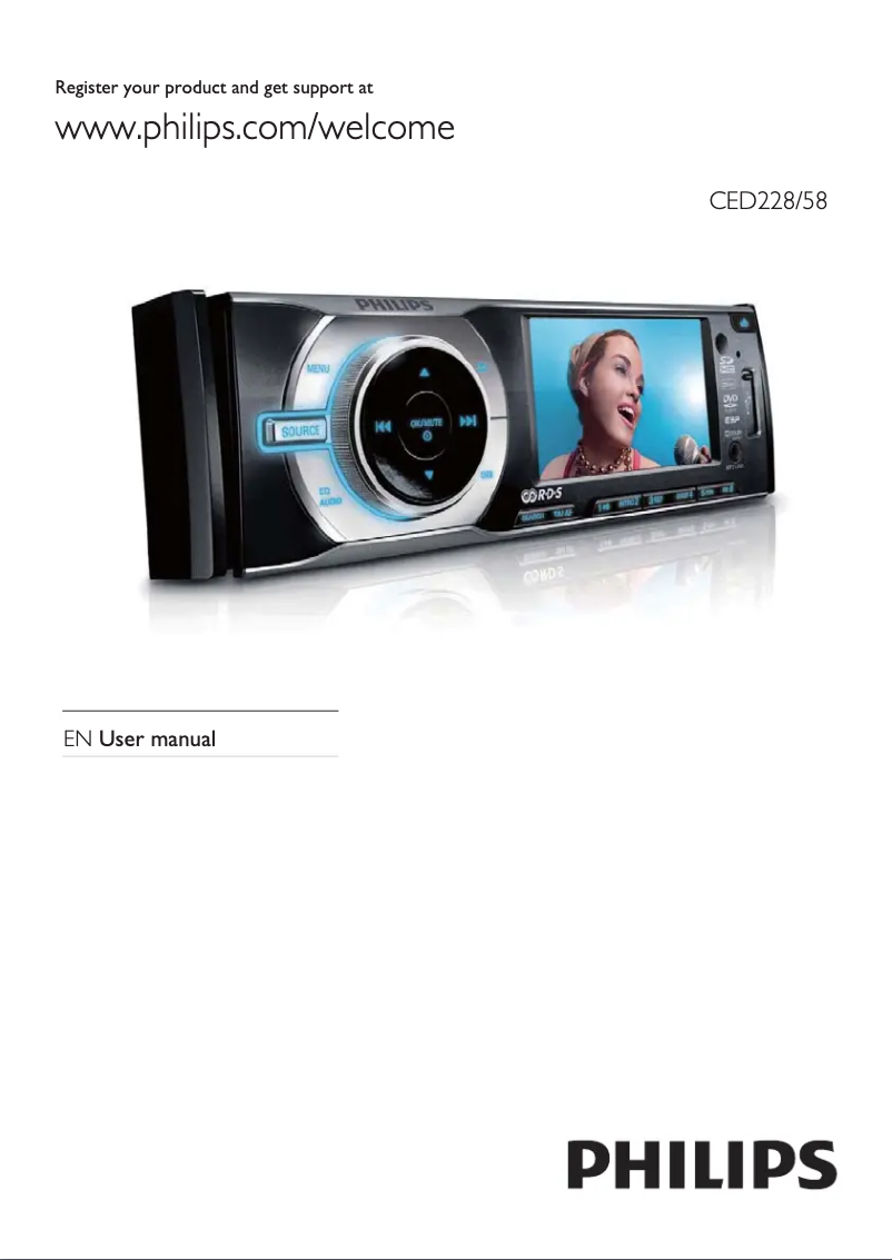 Page 1 of the manual User Manual Philips CED228