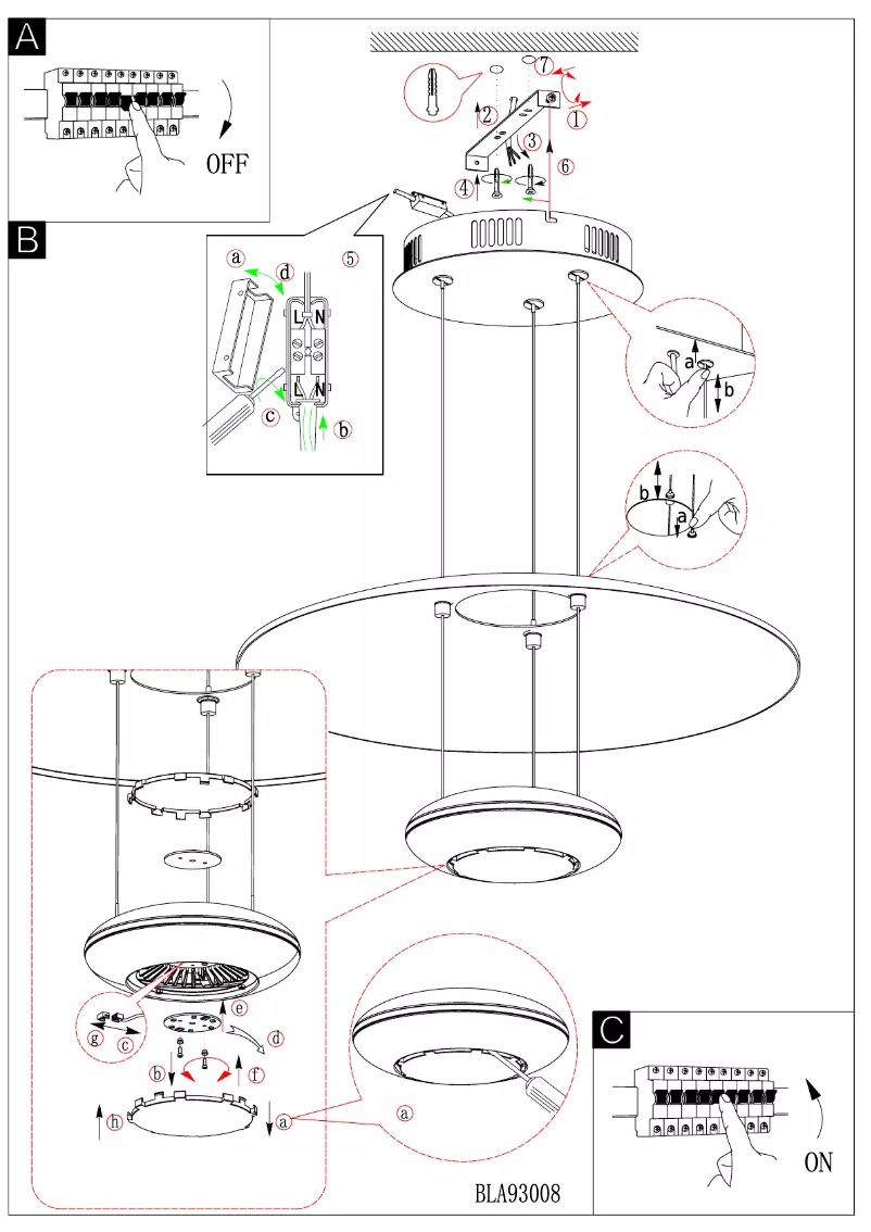 Page 1 de la notice Manuel utilisateur Eglo Lemos