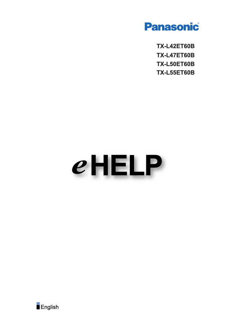 Page 1 de la notice Manuel utilisateur Panasonic Viera TX-L50ET60