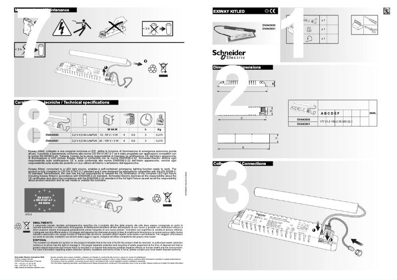 Page 1 de la notice Manuel utilisateur Schneider OVA43600