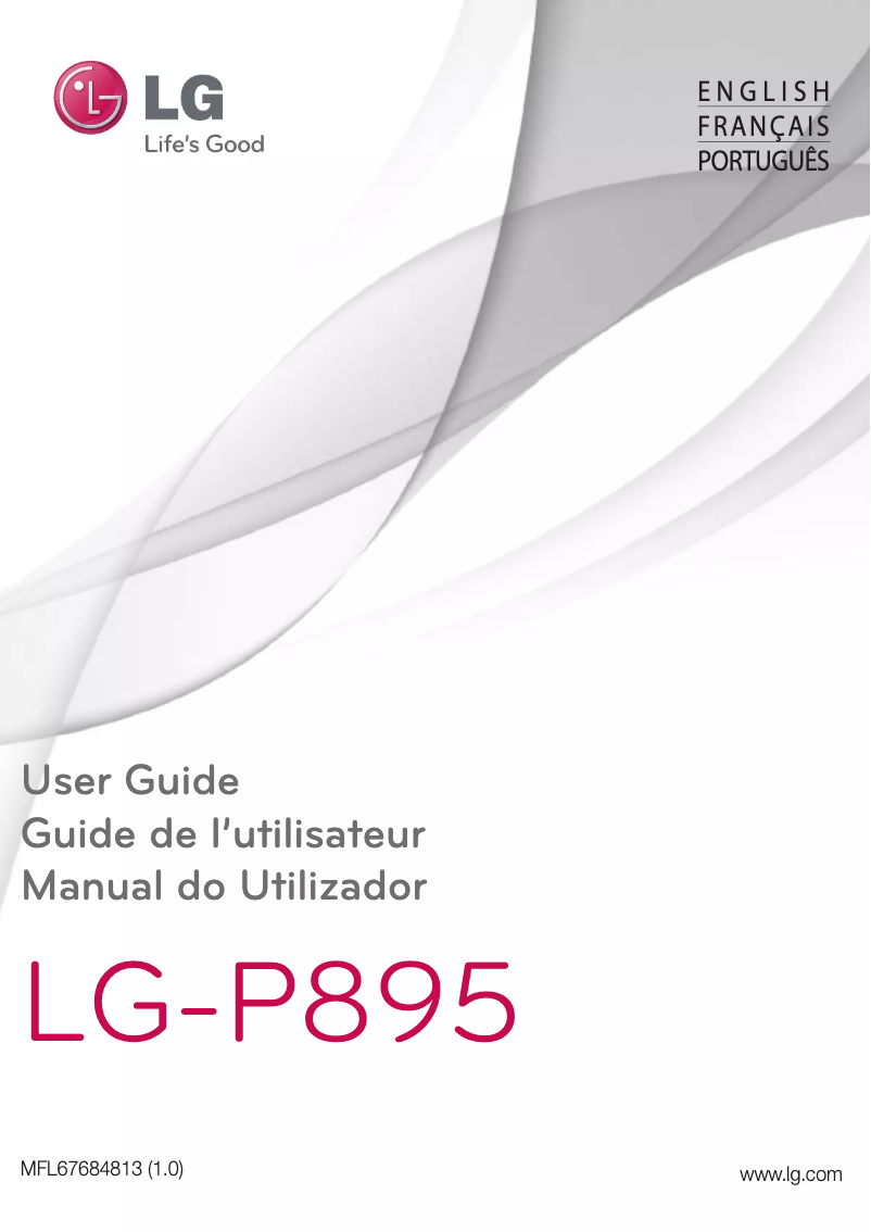 Page 1 de la notice Manuel utilisateur LG Optimus Vu P895