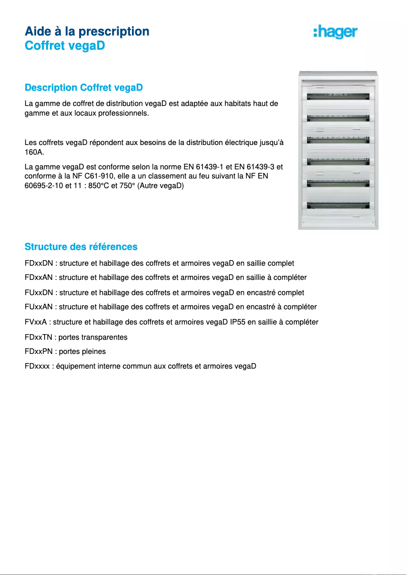 Page n°1 - Brochure Hager FU52DN