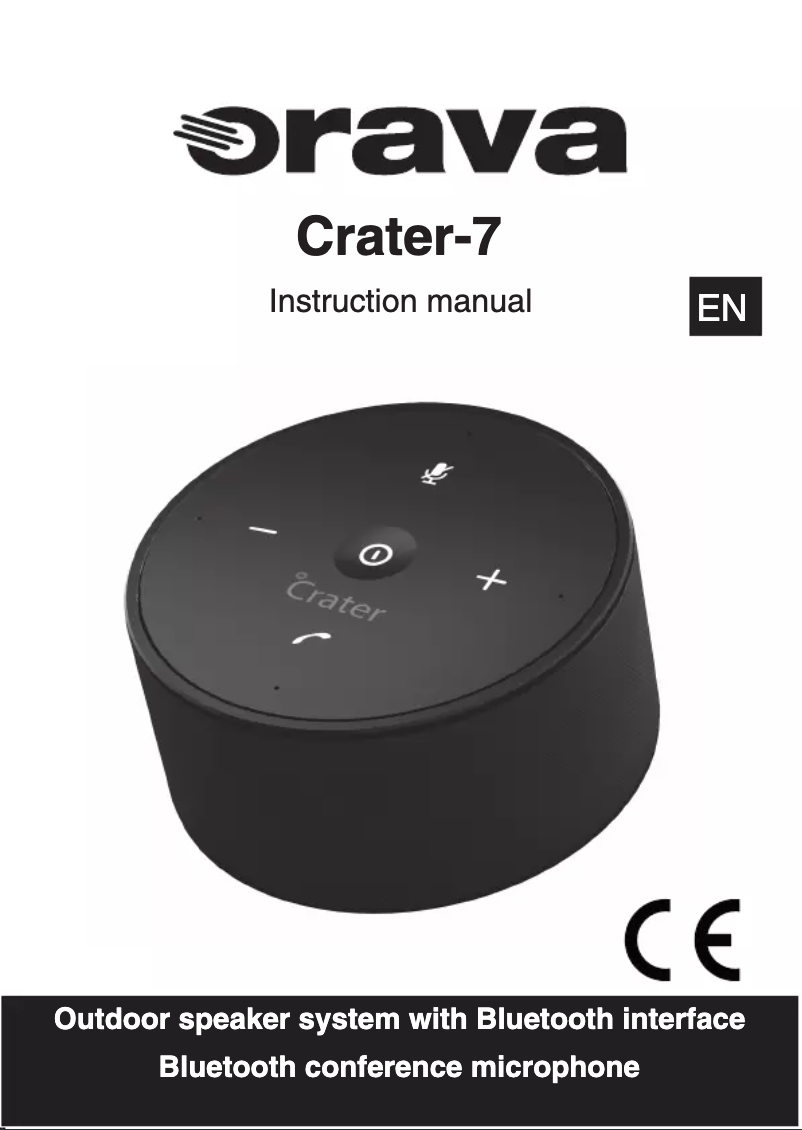 Page 1 de la notice Manuel utilisateur Orava Crater-7