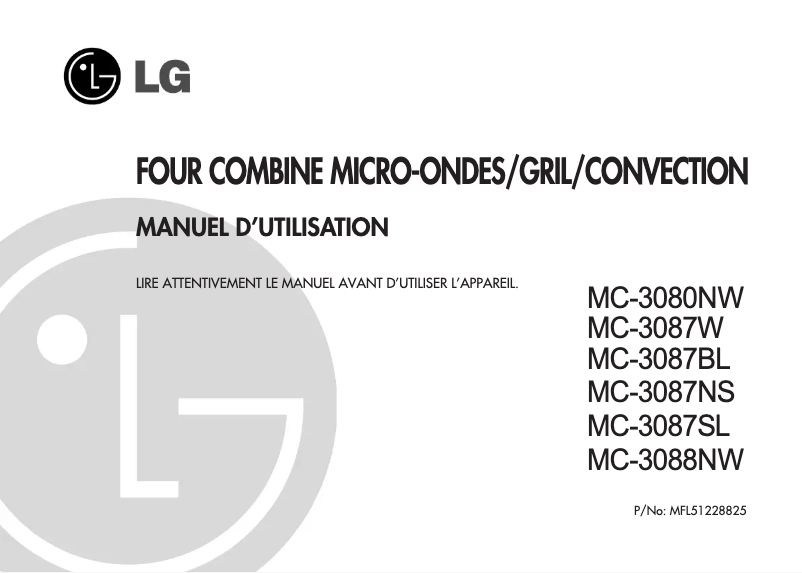 Page n°1 - Manuel utilisateur LG MC-3080NW