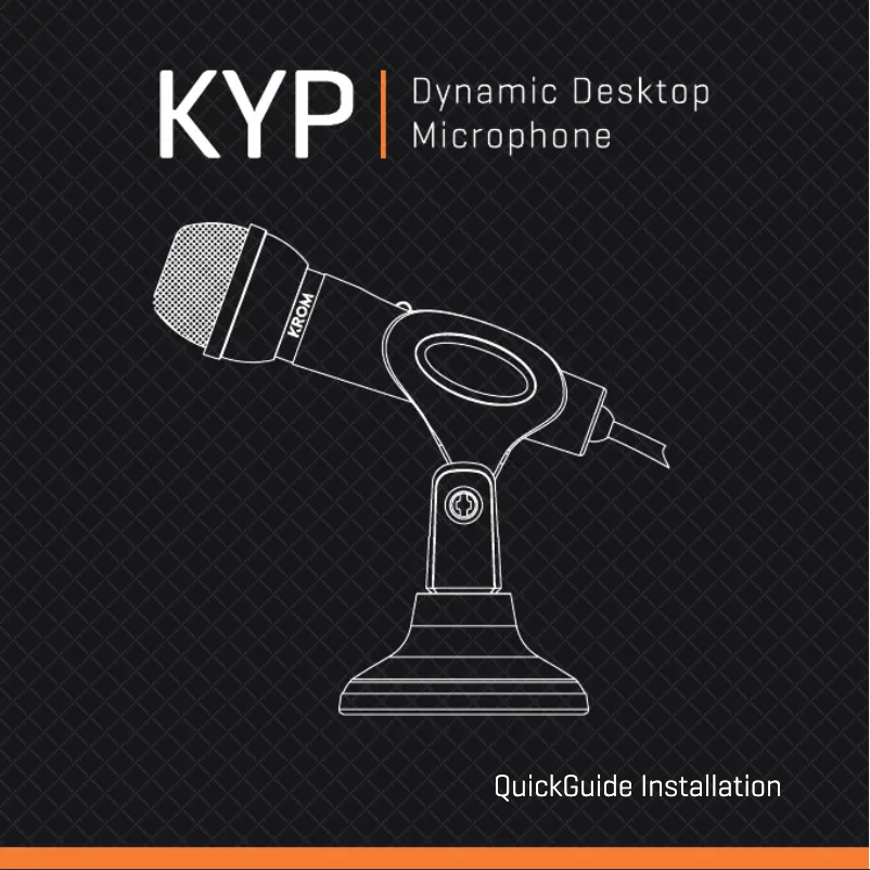 Page 1 de la notice Manuel utilisateur Krom Kyp