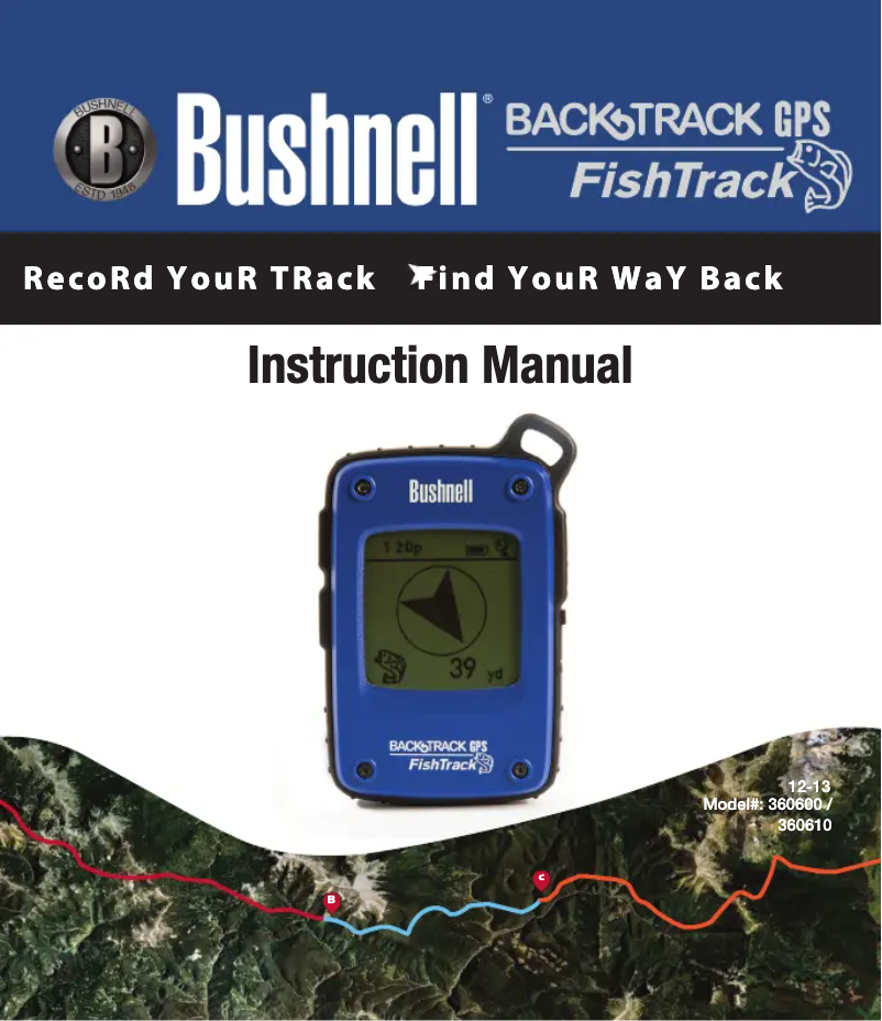 Image de la première page du manuel de l'appareil BackTrack GPS FishTrack