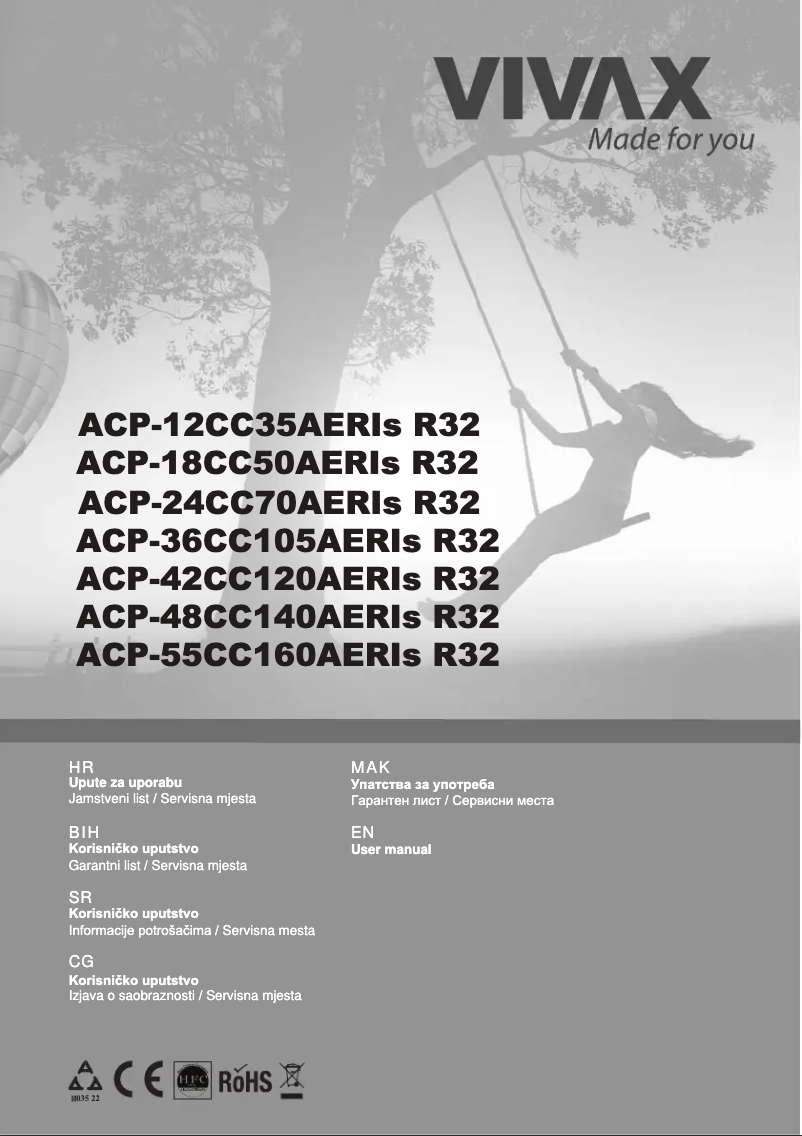 Image de la première page du manuel de l'appareil ACP-48CC140AERI