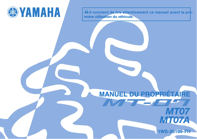 Page 1 de la notice Manuel utilisateur Yamaha MT07 (2014)