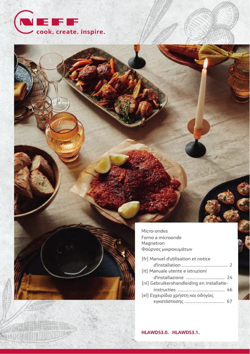 Image de la première page du manuel de l'appareil HLAWD53N0