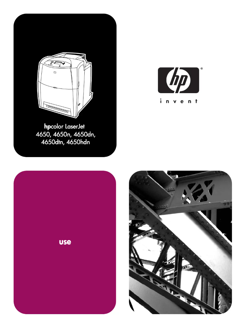 Page n°1 - Manuel utilisateur HP LaserJet 4650