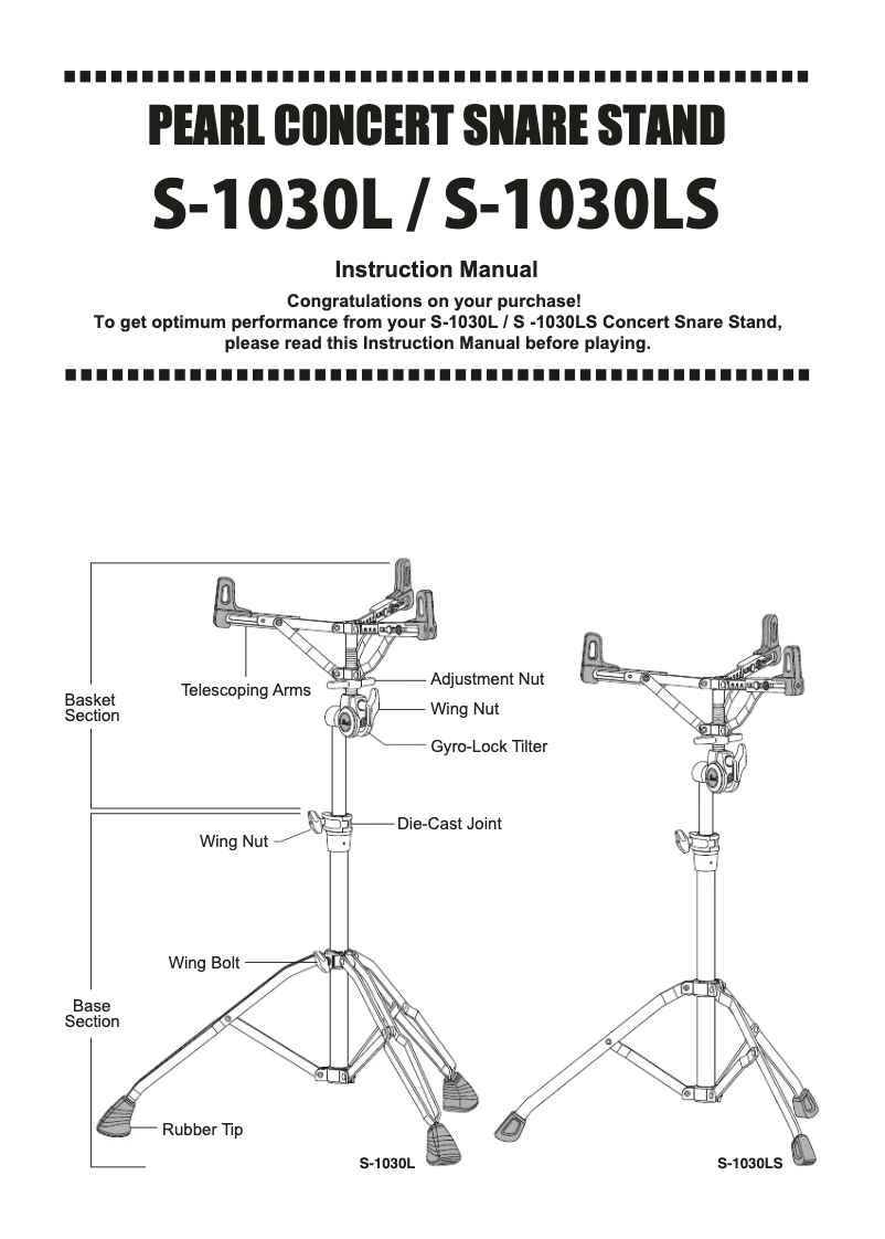 Image de la première page du manuel de l'appareil S-1030L