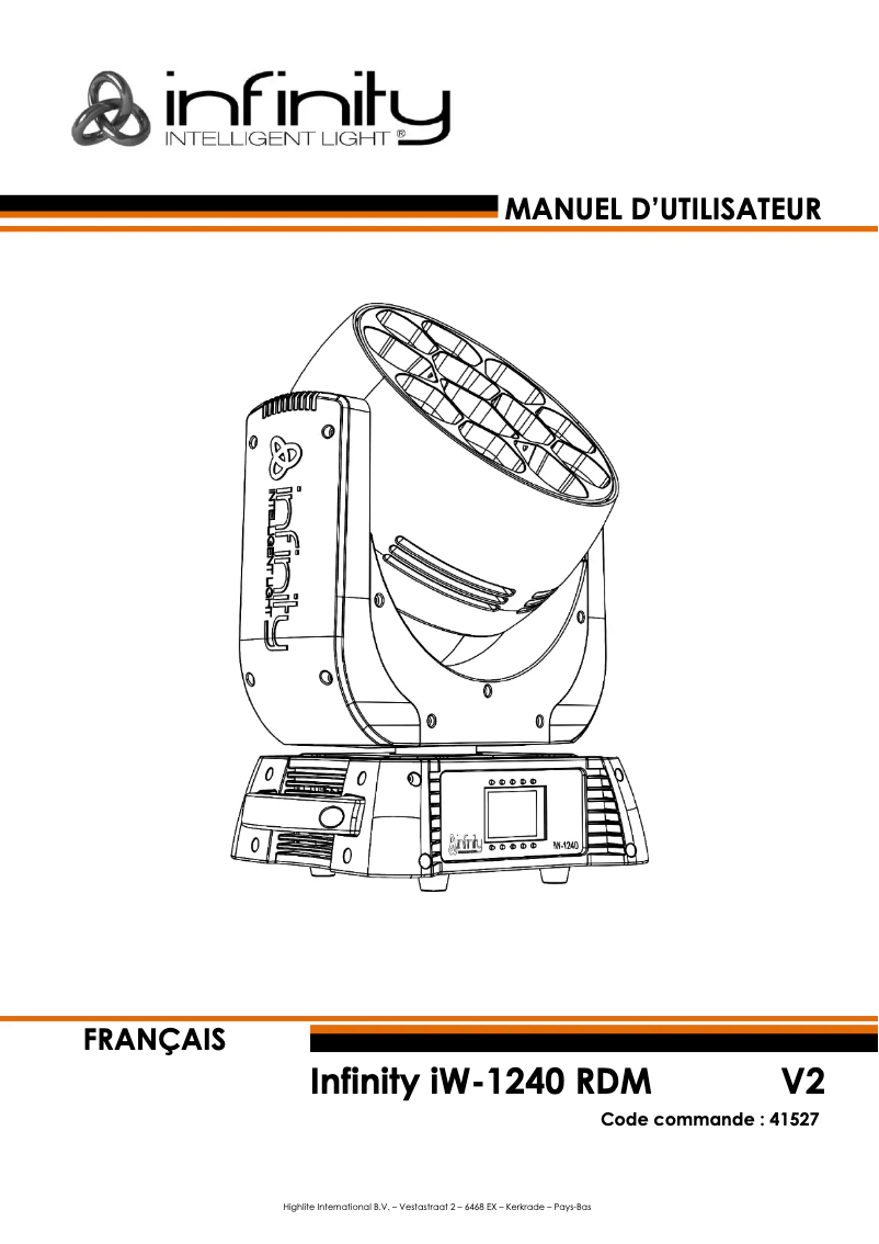 Page 1 de la notice Manuel utilisateur Infinity iW-1240 RDM