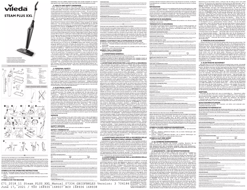 Página 1 del manual Manual de usuario Vileda Steam XXL