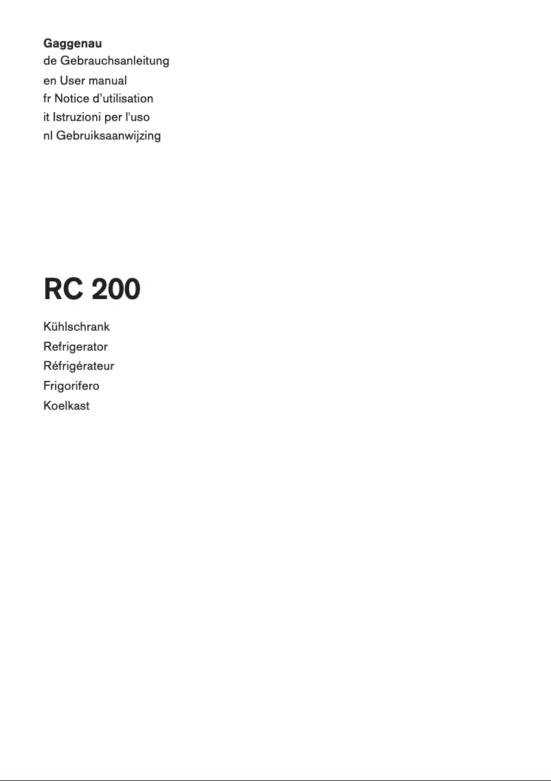 Image de la première page du manuel de l'appareil RC200203