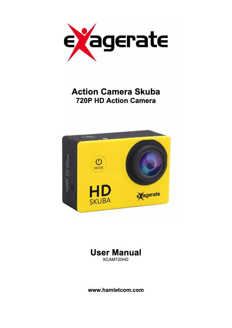 Page 1 of the manual User Manual Exagerate XCAM720HD
