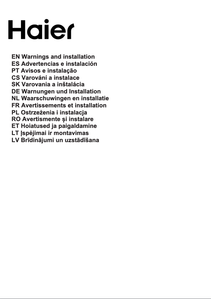 Page 1 de la notice Mode d'emploi Haier I-Design HAPY72ES6X