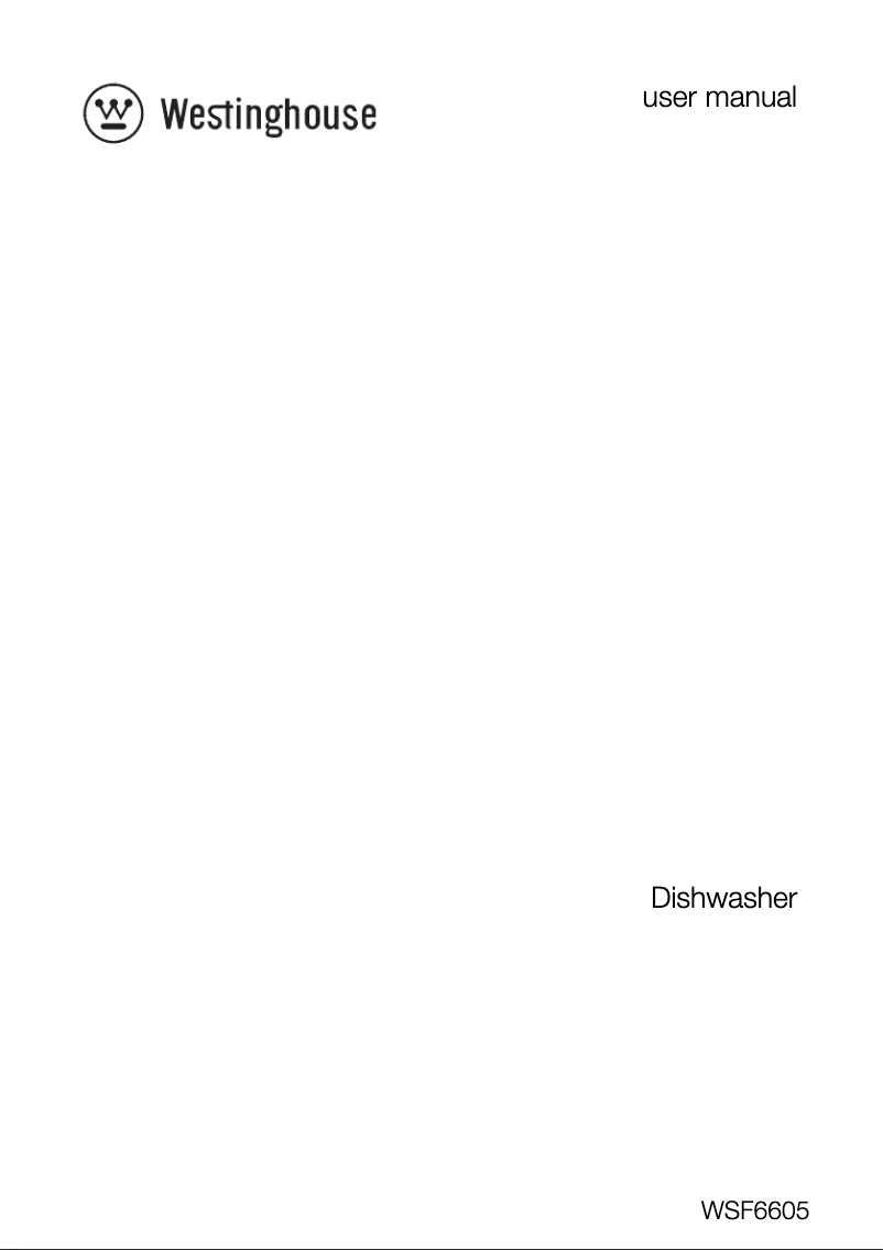 Page n°1 - Manuel utilisateur Westinghouse WSF6605WR