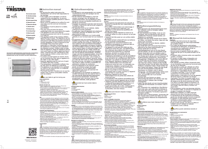 Page n°1 - Manuel utilisateur TriStar BR-2400