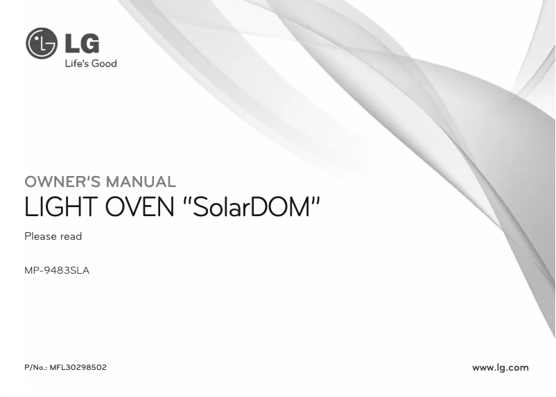 Page n°1 - Manuel utilisateur LG MP-9483SLA