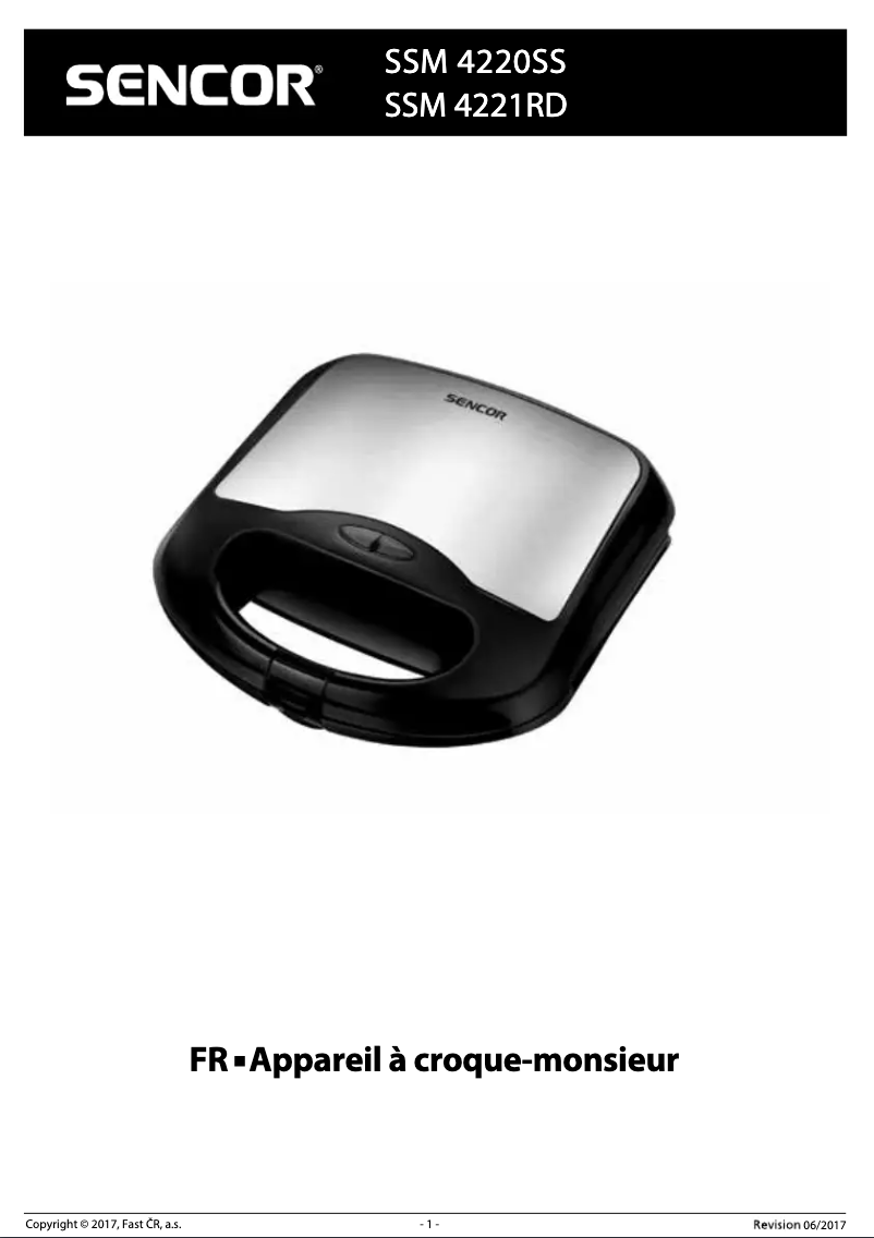 Image de la première page du manuel de l'appareil SSM 4221RD