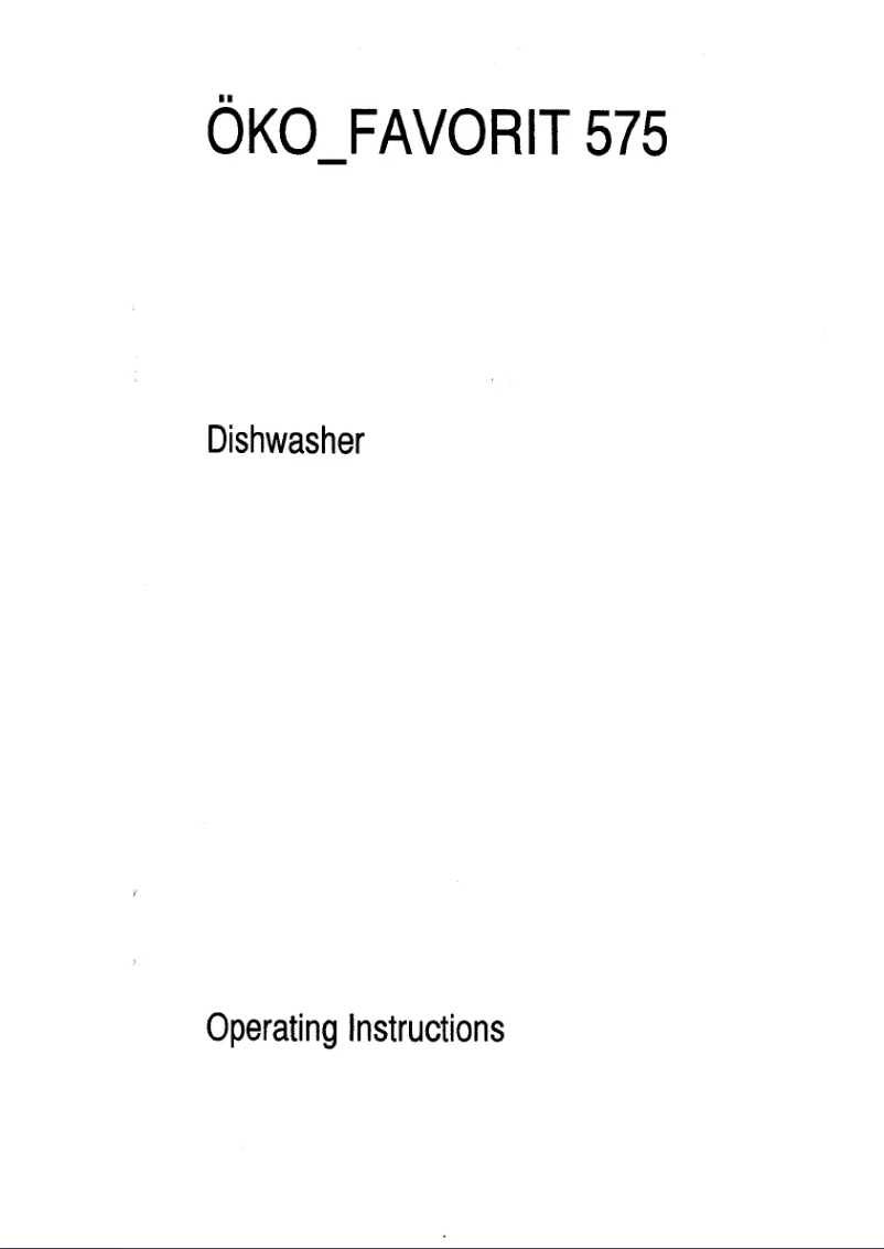 Página 1 del manual Manual de usuario AEG Favorit 575