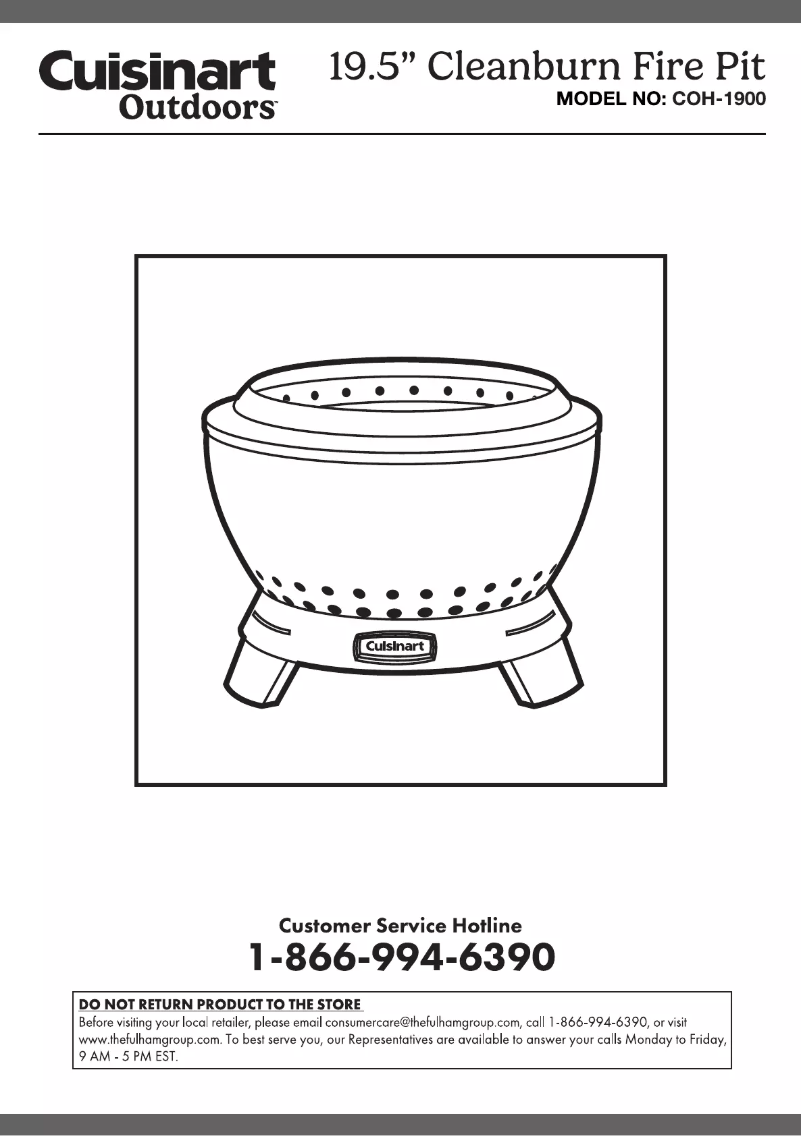 Page n°1 - Manuel utilisateur Cuisinart COH-1900