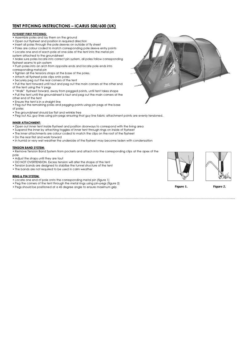 Página 1 del manual Manual de usuario Vango Icarus 500
