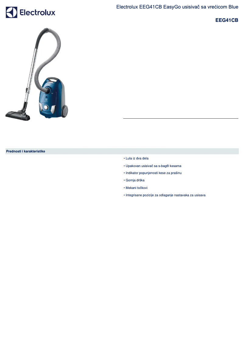 Imagen de la primera página del manual del dispositivo EEG41CB