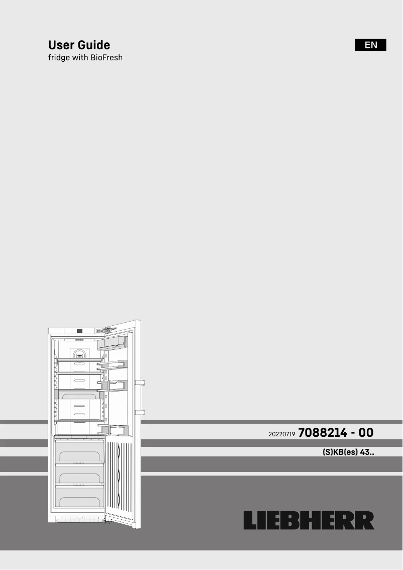 Page 1 de la notice Manuel utilisateur Liebherr SKBbs 4350