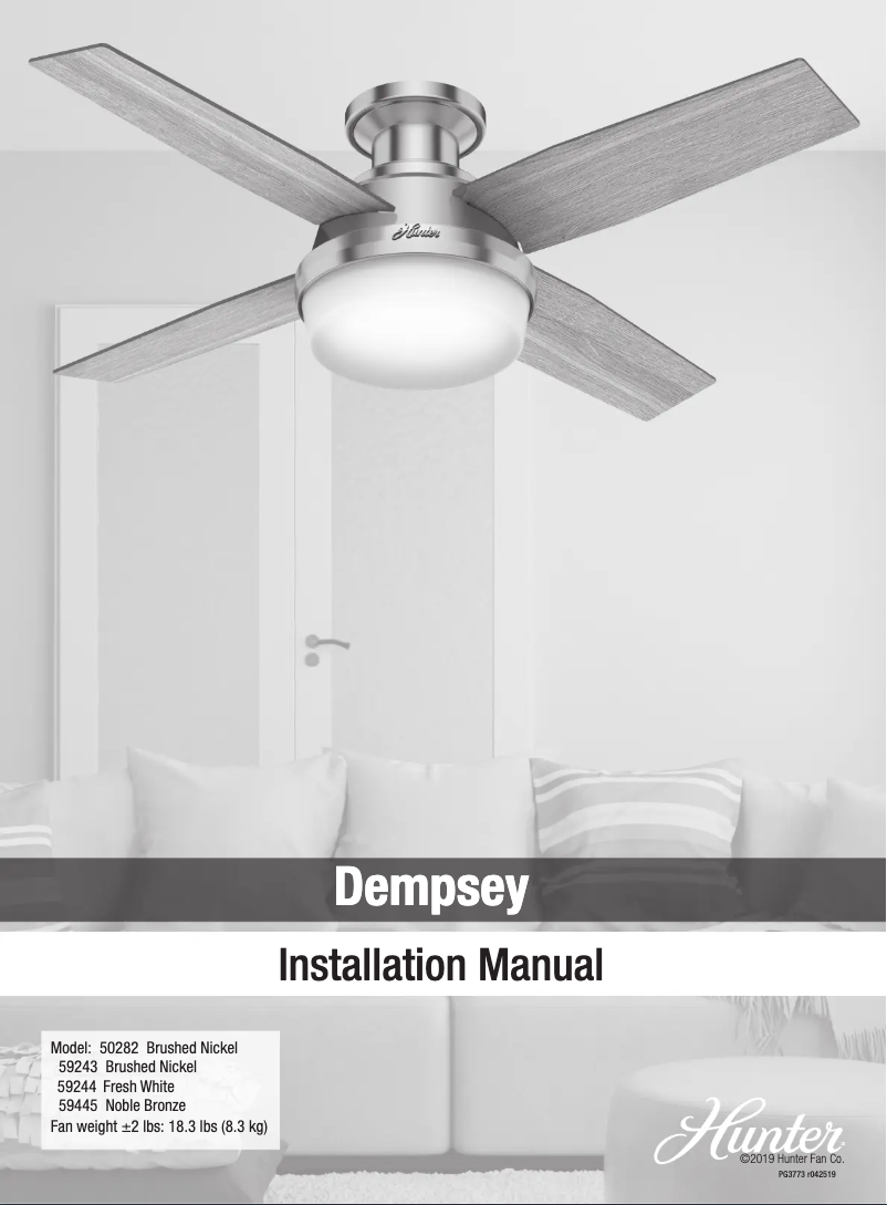 Image de la première page du manuel de l'appareil Dempsey 59243