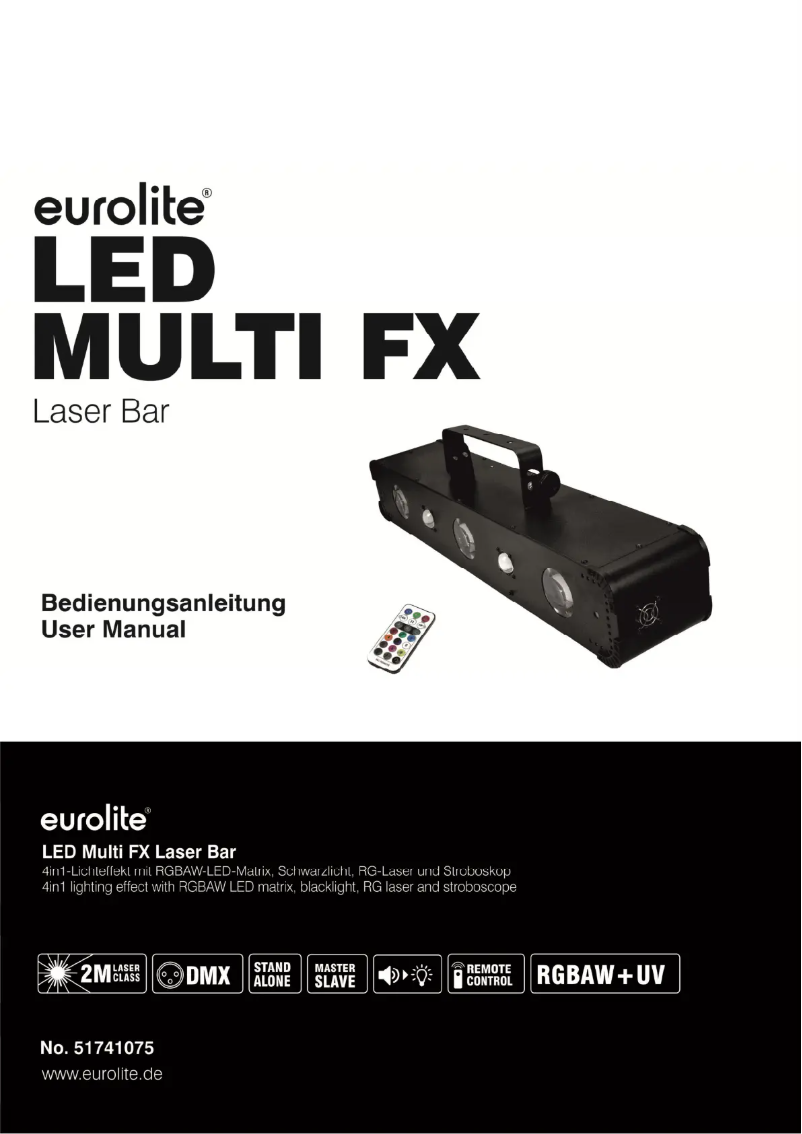 Page 1 de la notice Manuel utilisateur Eurolite LED Multi FX