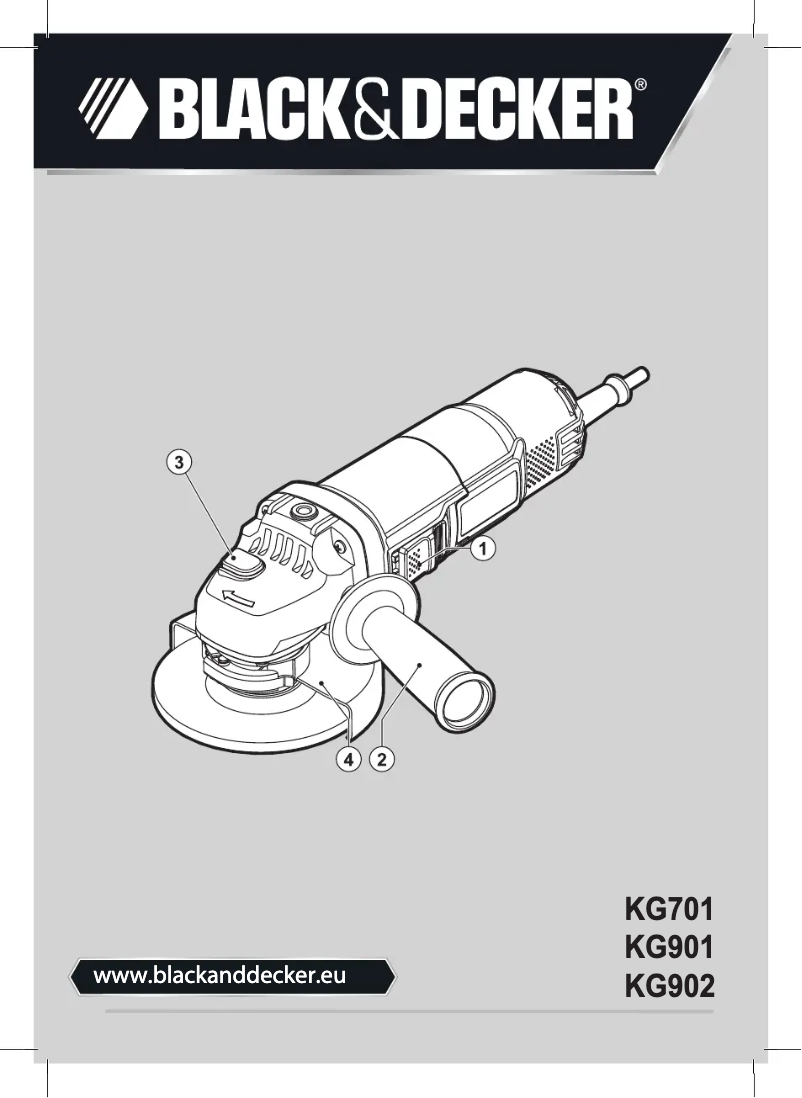 Page 1 de la notice Manuel utilisateur Black & Decker KG901