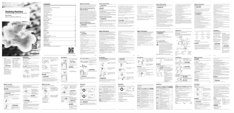 Página 1 del manual Manual de usuario Samsung WW90T4040CB