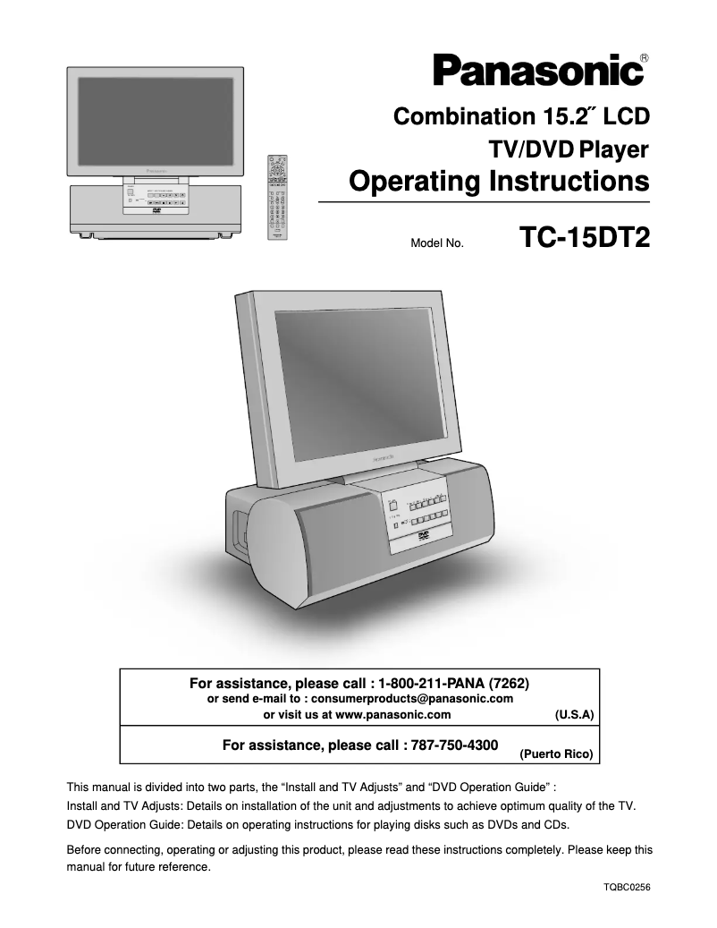 Imagen de la primera página del manual del dispositivo TC-15DT2