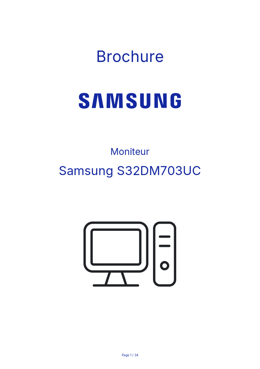 Page n°1 - Brochure Samsung S32DM703UC