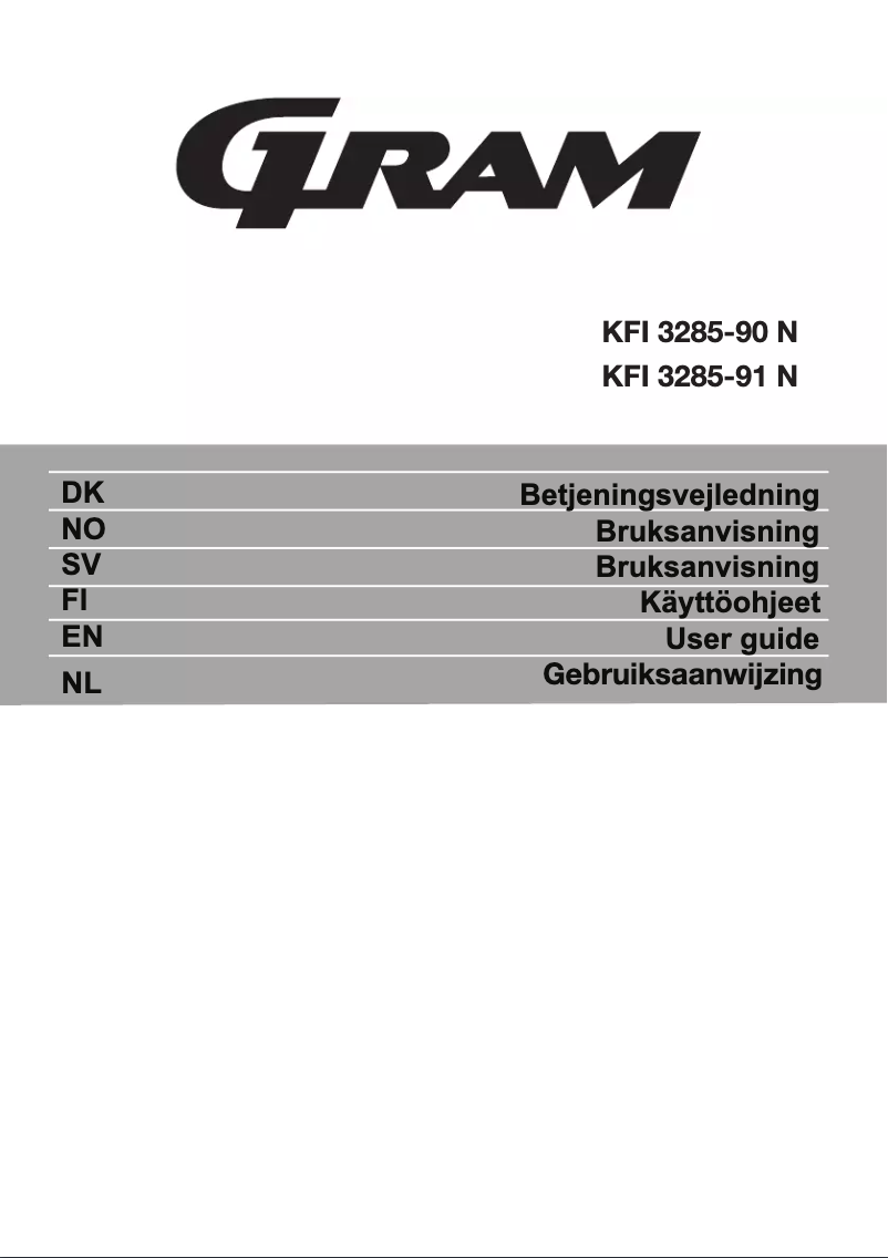Page n°1 - Manuel utilisateur Gram KFI 3285-91 N