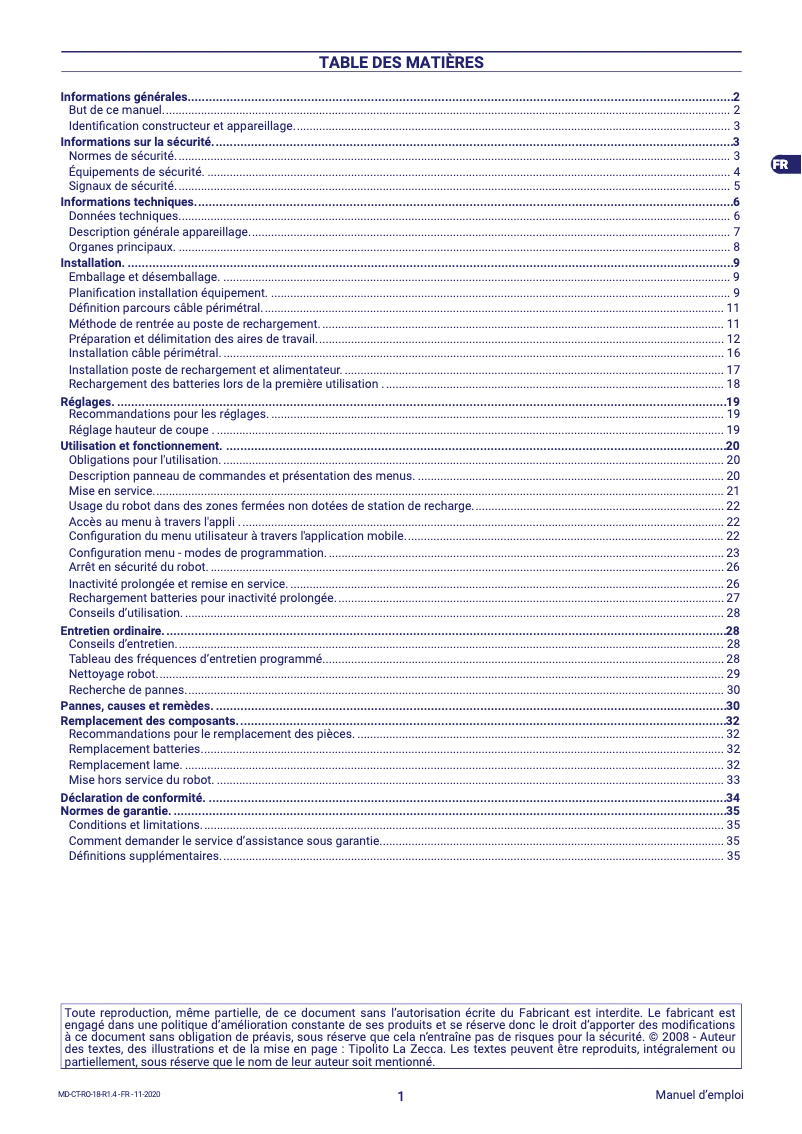 Page 1 de la notice Manuel utilisateur Ambrogio L15 Deluxe