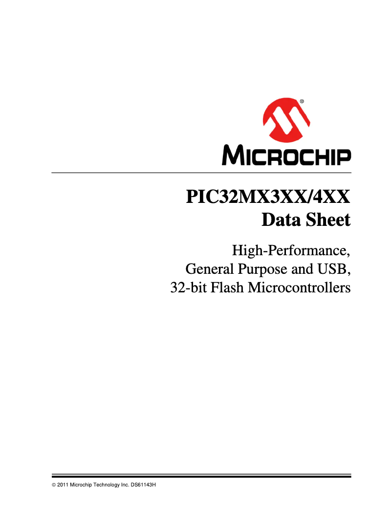 Page 1 de la notice Manuel utilisateur Microchip PIC32MX460F512L