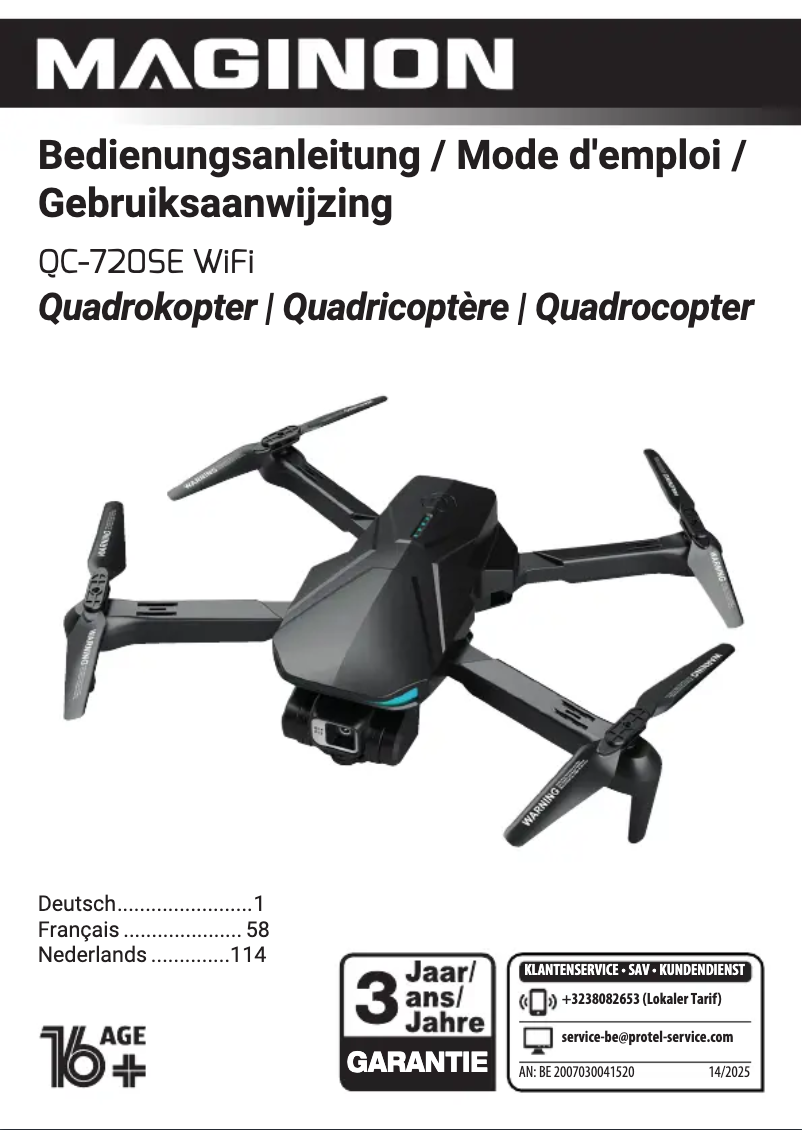 Page n°1 - Manuel utilisateur Maginon QC-720SE WiFi